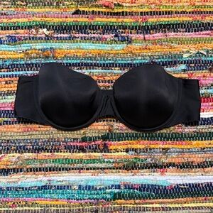 victoria’s secret black lined strapless bra size 36B